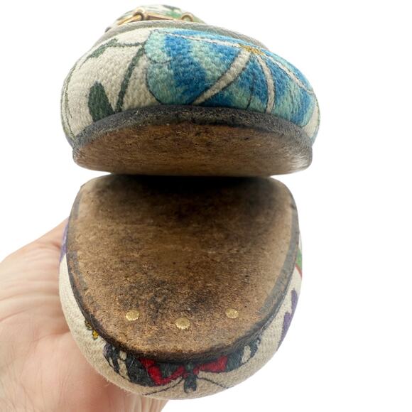 Gucci Jordaan Horsebit Buckle Loafer Cream Multicolor Floral Canvas EU 37 US 7 - Picture 12 of 16